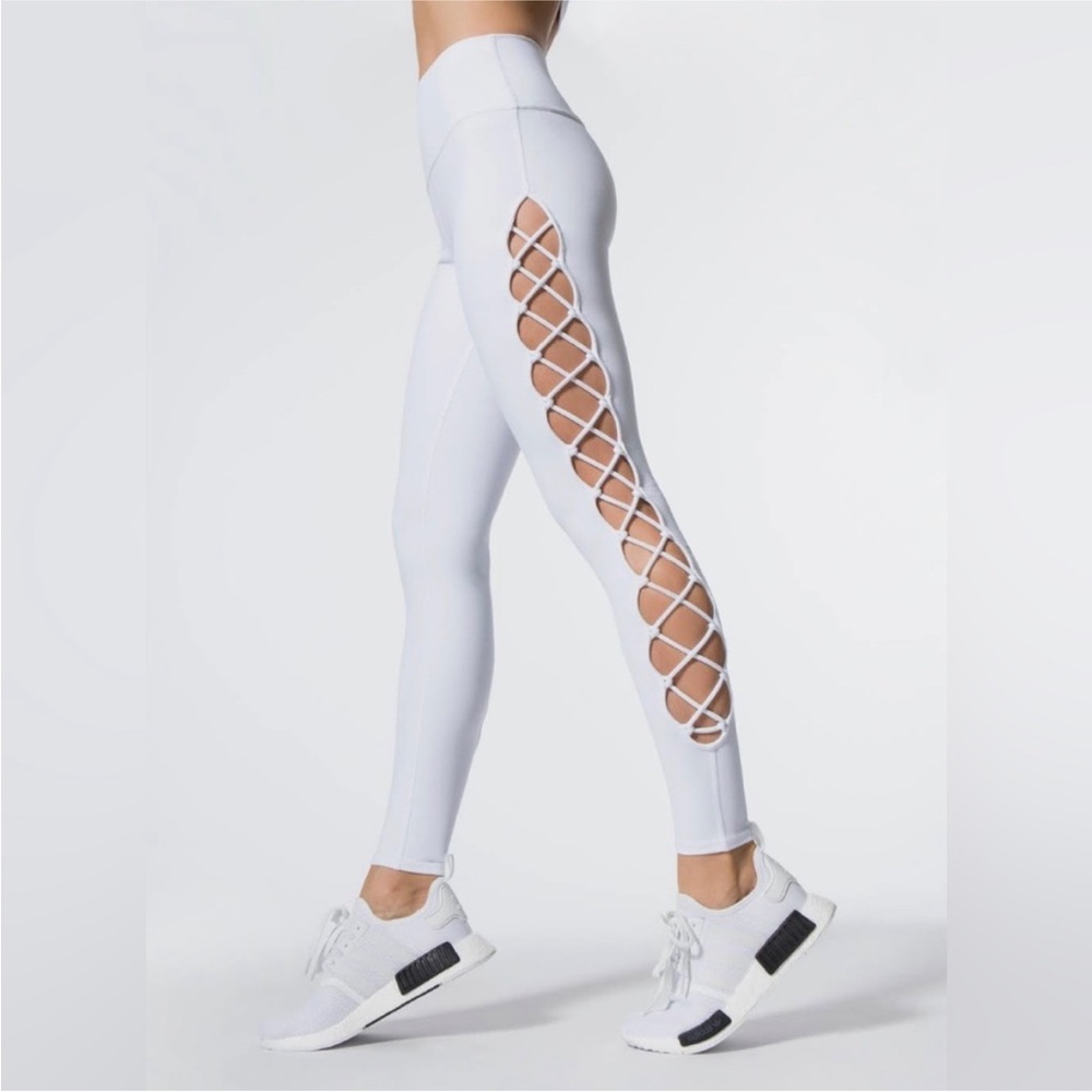 Alo Yoga White Interlace Leggings